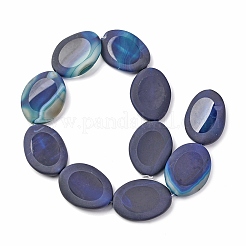 Natürlichen blauen Achat Perlen Stränge&nbsp;G-P570-B01-01