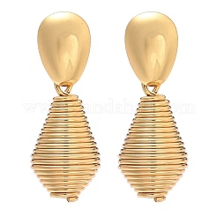 Orecchini pendenti a goccia in acciaio inossidabile 304&nbsp;EJEW-C142-12G
