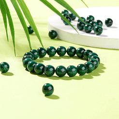 100 Stk. 8 mm natürliche runde Malachitperlen&nbsp;DIY-LS0002-33