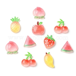 70 Stück 7 Stile Frucht-Cabochons aus undurchsichtigem Harz&nbsp;CRES-CJ0001-92