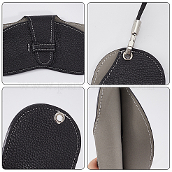 1 sangle de lunettes en cuir PU avec sac&nbsp;AJEW-CN0002-62D