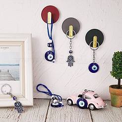 6 stücke 3 stil handgemachte bösen blick Bunte Malerei keychain&nbsp;KEYC-SW00002
