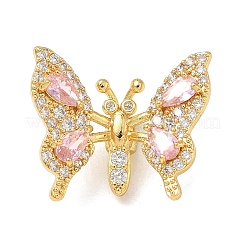 Pendentifs avec zircon cubiques à micro-pavés en laiton&nbsp;KK-H526-05G
