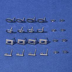 16 stücke 4 arten 304 edelstahl stud ohrring Zubehörse&nbsp;STAS-FS0001-83P