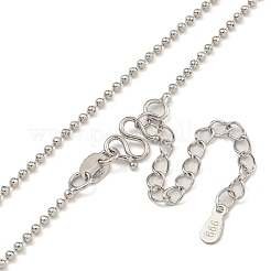 Collane con catena a sfere in ottone da donna&nbsp;NJEW-U011-12P