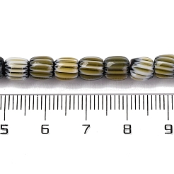 Hebras de cuentas de chevron hechas a mano con lampwork&nbsp;LAMP-K041-01A-06