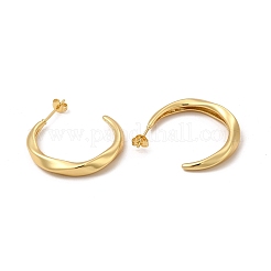 Pendientes de tuerca con anillo giratorio de latón chapado en rack para mujer&nbsp;EJEW-P221-49G