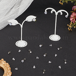 1 Set minimalistische Zirkonia Ohrstecker aus Edelstahl&nbsp;EJEW-BBC0002-03