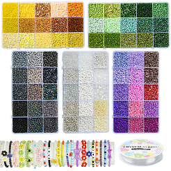 DIY-Kits zur Herstellung von Armbändern aus runden Glasperlen&nbsp;SEED-YW0002-63A