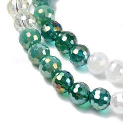 Chapelets de perles en verre électroplaqué&nbsp;EGLA-D300-06-6mm-19
