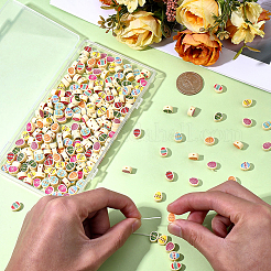 300 Stück bedruckte handgefertigte Polymer-Tonperlen&nbsp;CLAY-SC0002-74