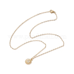 Colliers à pendentif en zircone cubique transparent micro pavé en laiton&nbsp;NJEW-JN04930