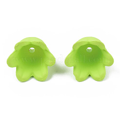 Capuchons de perles acryliques opaques de style caoutchouté&nbsp;ACRP-T010-01D