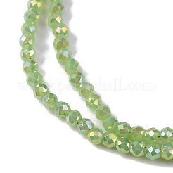 Chapelets de perles en verre électroplaqué&nbsp;EGLA-H107-01A-A01