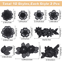 30 Stück Organza-Stickereien mit Blumen-/Blattmotiven im 10-Stil zum Aufnähen&nbsp;PATC-GF0001-28