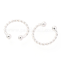 925 orecchini a polsino in argento sterling rodiato&nbsp;EJEW-H124-10P