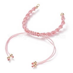 Fabrication de bracelets en cordon tressé en polyester réglable&nbsp;AJEW-JB00848-01