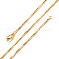 Colliers en chaîne de blé en laiton de 1.5 mm pour femmes&nbsp;KK-CBA4FD4-09G