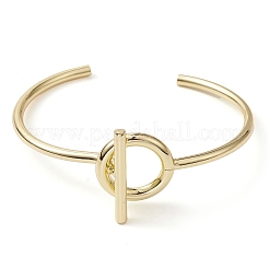 Bracelets de manchette en laiton en forme d'anneau&nbsp;BJEW-D039-41G