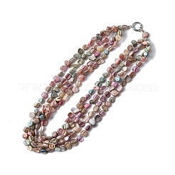 Bohemian Shell Chip 3-lagige Halsketten&nbsp;NJEW-C072-02B