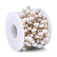 Cadenas de cuentas de disco de perlas de plástico abs&nbsp;CHS-N003-10