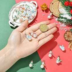 20 Stück 4 Stile Glassamen- und Muschelperlenanhänger&nbsp;PALLOY-YW00140