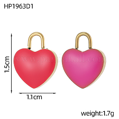 Acero inoxidable 304 con dijes de esmalte&nbsp;SA-OY001-66G