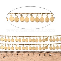 Chaînes à maillons en acier inoxydable 304 avec breloques à disque vierge&nbsp;STAS-D391-02G