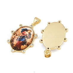 Pendentifs en zircone cubique clair en laiton&nbsp;KK-L275-20G
