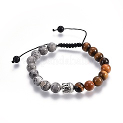 Braccialetti di perline intrecciati in pietra mista naturale&nbsp;BJEW-JB04128
