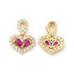 Vrais pendentifs en laiton plaqué 16k or véritable micro pavé zircone cubique&nbsp;ZIRC-L103-049G
