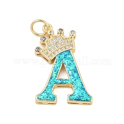 Pendentifs avec zircon cubiques à micro-pavés en laiton&nbsp;KK-I723-50G-01