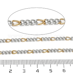 Zweifarbige Figaro-Ketten aus Edelstahl 304&nbsp;CHS-G050-04GP