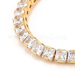 Verstellbare Tennisarmbänder aus Messing mit Mikropavé und Zirkonia&nbsp;BJEW-F416-04G
