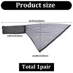 1 Paar Gaze-Spitzenhandschuhe für Damen&nbsp;AJEW-CY0002-01