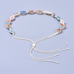 Collane di perline conchiglia stampate regolabili&nbsp;NJEW-JN02401