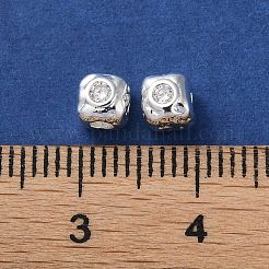 Perline zirconi micro pave  in ottone&nbsp;KK-P256-09S-01