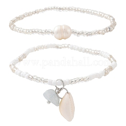 Bracelets extensibles en perles de rocaille en verre pour femmes&nbsp;BJEW-JB11638-02
