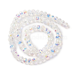 Brins de perles de galvanoplastie transparentes plaquées de couleur ab&nbsp;EGLA-H104-06I