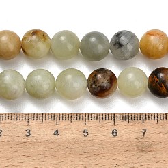 Cuentas de jade natural de la mantequilla de hebras&nbsp;G-C289-B03-10mm
