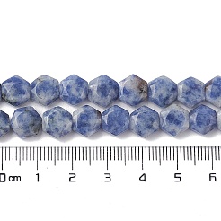 Fili di perle di diaspro macchia blu naturale&nbsp;G-K359-C17-01