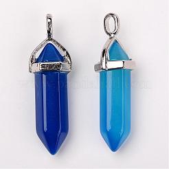 Pendentifs pointus en agate naturelle à double terminaison&nbsp;G-F295-05G