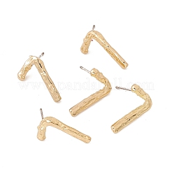 Boucles d'oreilles en laiton avec 925 épingle en argent sterling pour femme&nbsp;EJEW-A077-01G