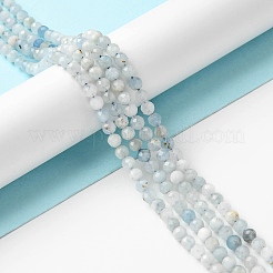 Natürliche Aquamarin Perlen Stränge&nbsp;LS-G-E411-19E-4mm