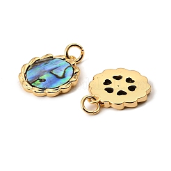 Natürliche Paua-Muschel-Blumenanhänger&nbsp;KK-G538-36G