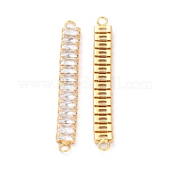 Connecteurs en laiton de liens de zircone cubique claire&nbsp;ZIRC-G170-24G
