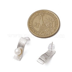 Natürliche Perle Ohrstecker&nbsp;EJEW-P286-48P