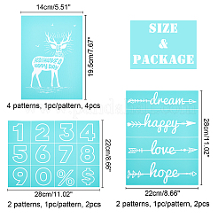 8 modello di stencil per serigrafia autoadesiva&nbsp;DIY-OC0004-008
