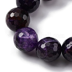 Brins de perles d'agate veines de dragon naturelles (teintes et chauffées)&nbsp;G-K390-A14-01
