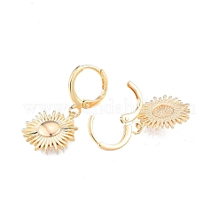 Sonnenblumen-Ohrringe aus Messing für Damen&nbsp;EJEW-N012-65
